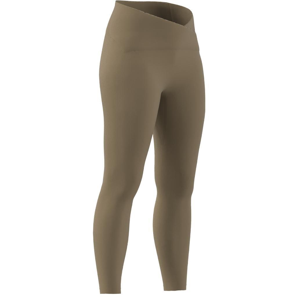 Women Yoga Studio Luxe Crossover Waistband 7/8 Leggings, Beige, A701_ONE, large image number 11