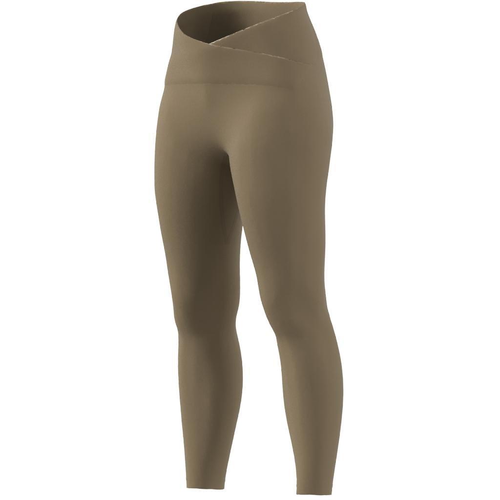 Women Yoga Studio Luxe Crossover Waistband 7/8 Leggings, Beige, A701_ONE, large image number 12