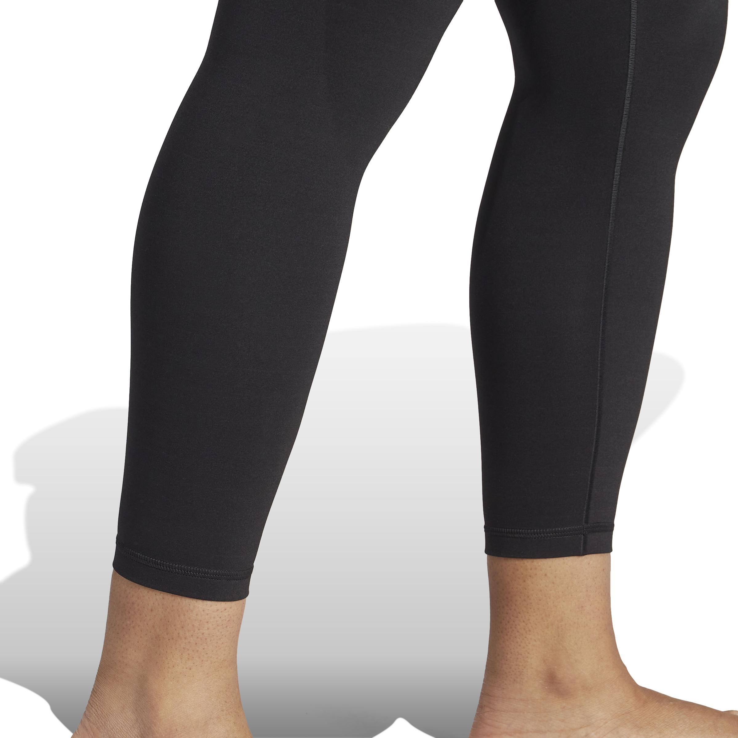 Women Yoga Studio Luxe Crossover Waistband 7/8 Leggings, Black, A701_ONE, large image number 4