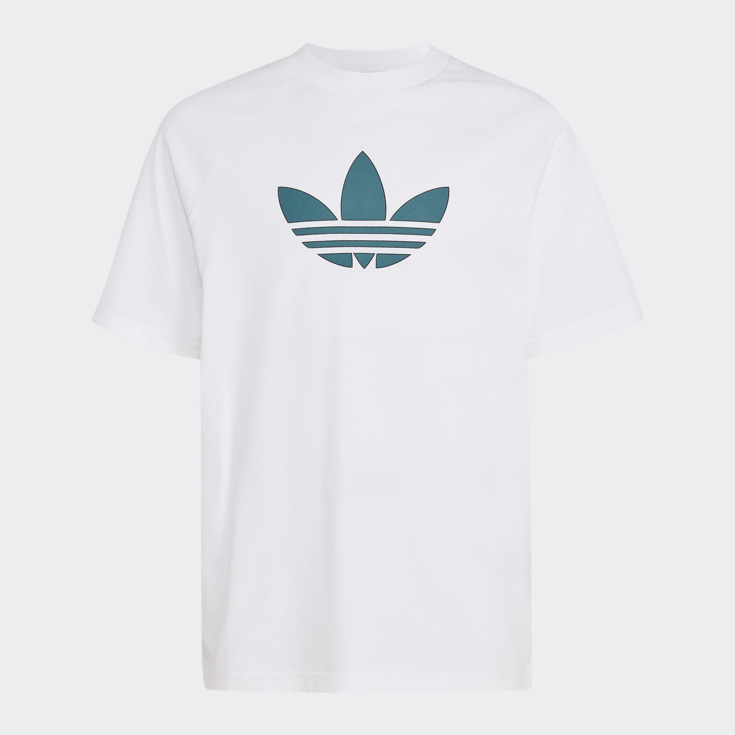 Kids Unisex Graphic Trefoil Losse T-Shirt, White