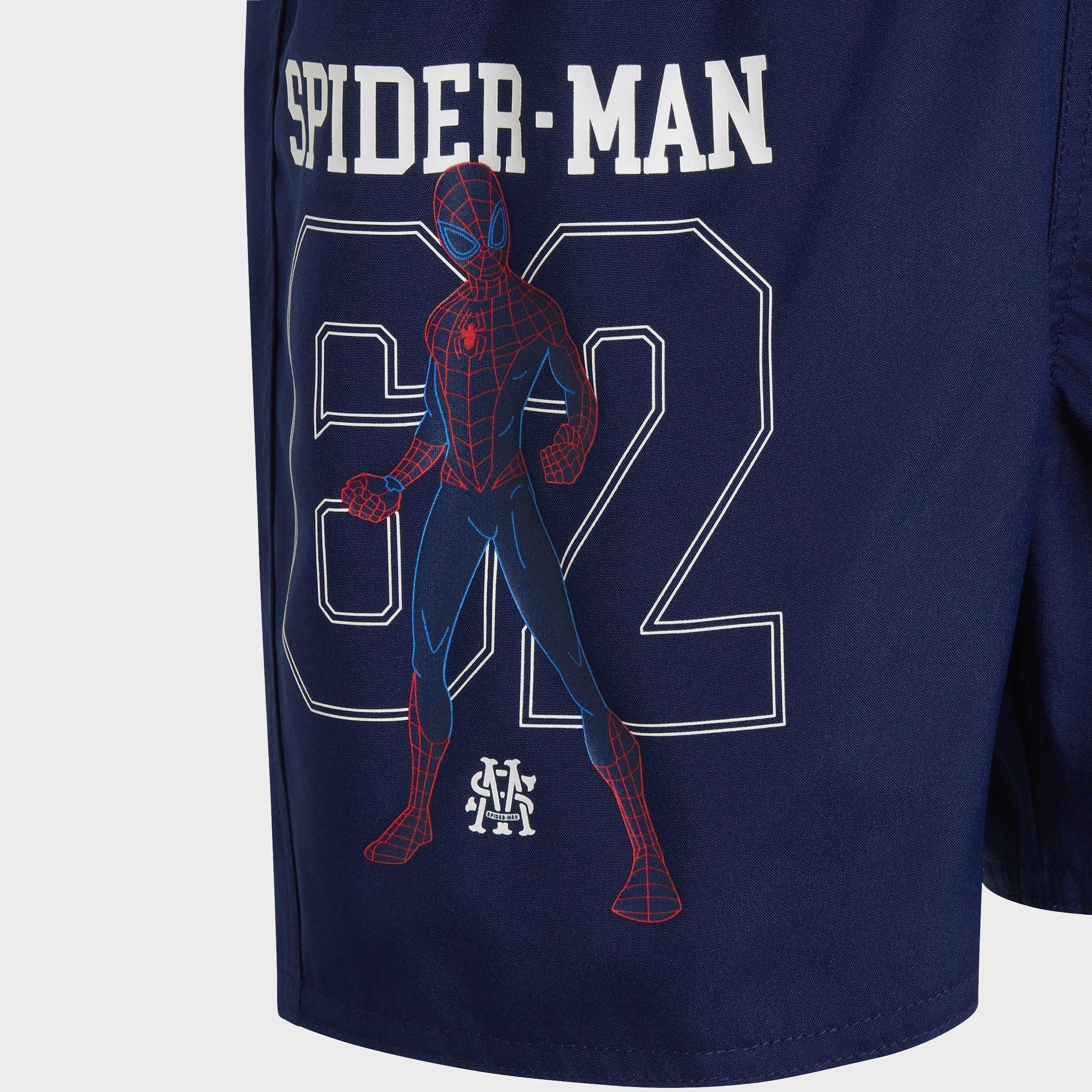 Kids Adidas Marvel Spider-Man Swim Shorts, Blue, A701_ONE, large image number 4