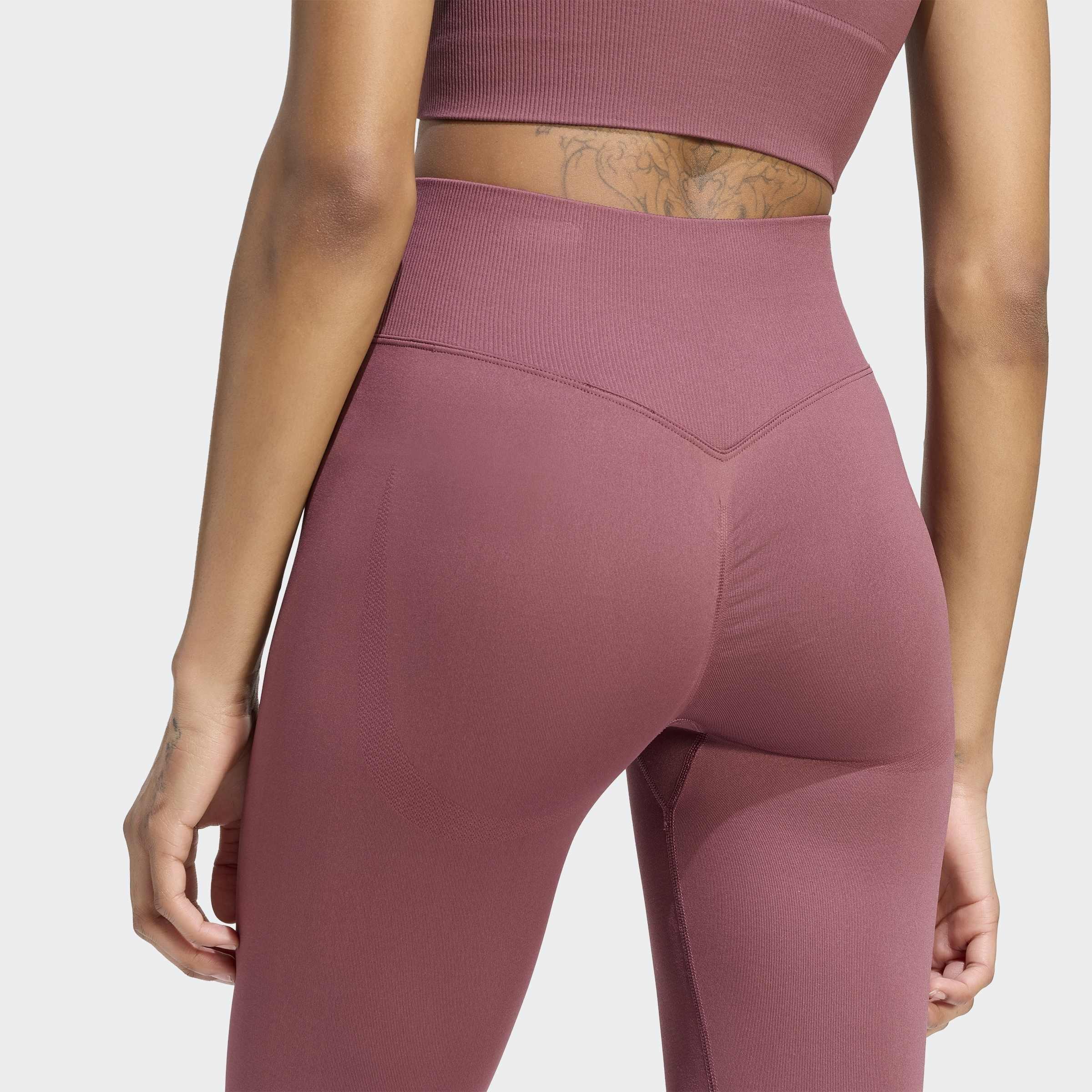Essentials Seamless Leggings, Burgundy, A701_ONE, large image number 2