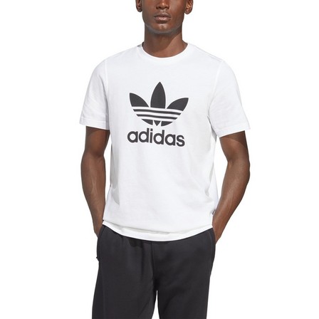 Men Adicolor Classics Trefoil T-Shirt, White, A701_ONE, large image number 3