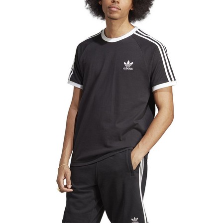 Men Adicolor Classics 3-Stripes T-Shirt, Black, A701_ONE, large image number 1