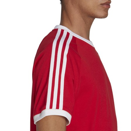 Men Adicolor Classics 3-Stripes T-Shirt, Red, A701_ONE, large image number 4