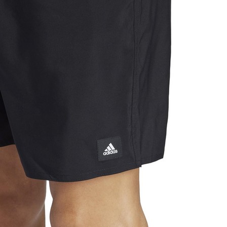 Men Solid Clx Classic-Length Swim Shorts, Black, A701_ONE, large image number 4