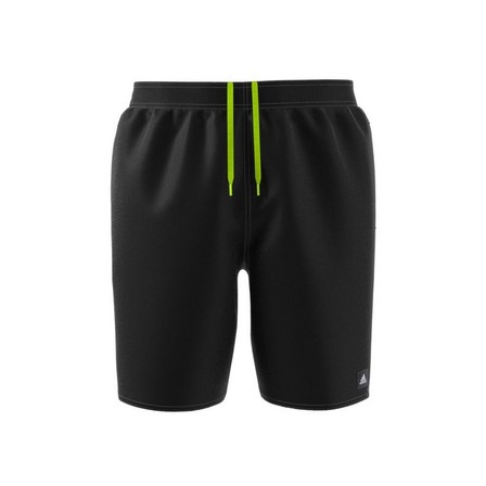 Men Solid Clx Classic-Length Swim Shorts, Black, A701_ONE, large image number 7