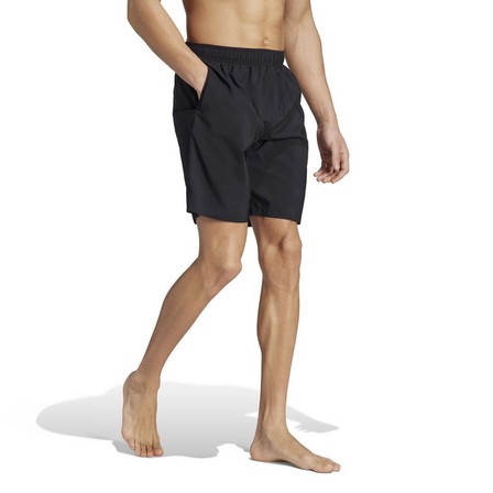 Men Solid Clx Classic-Length Swim Shorts, Black, A701_ONE, large image number 10