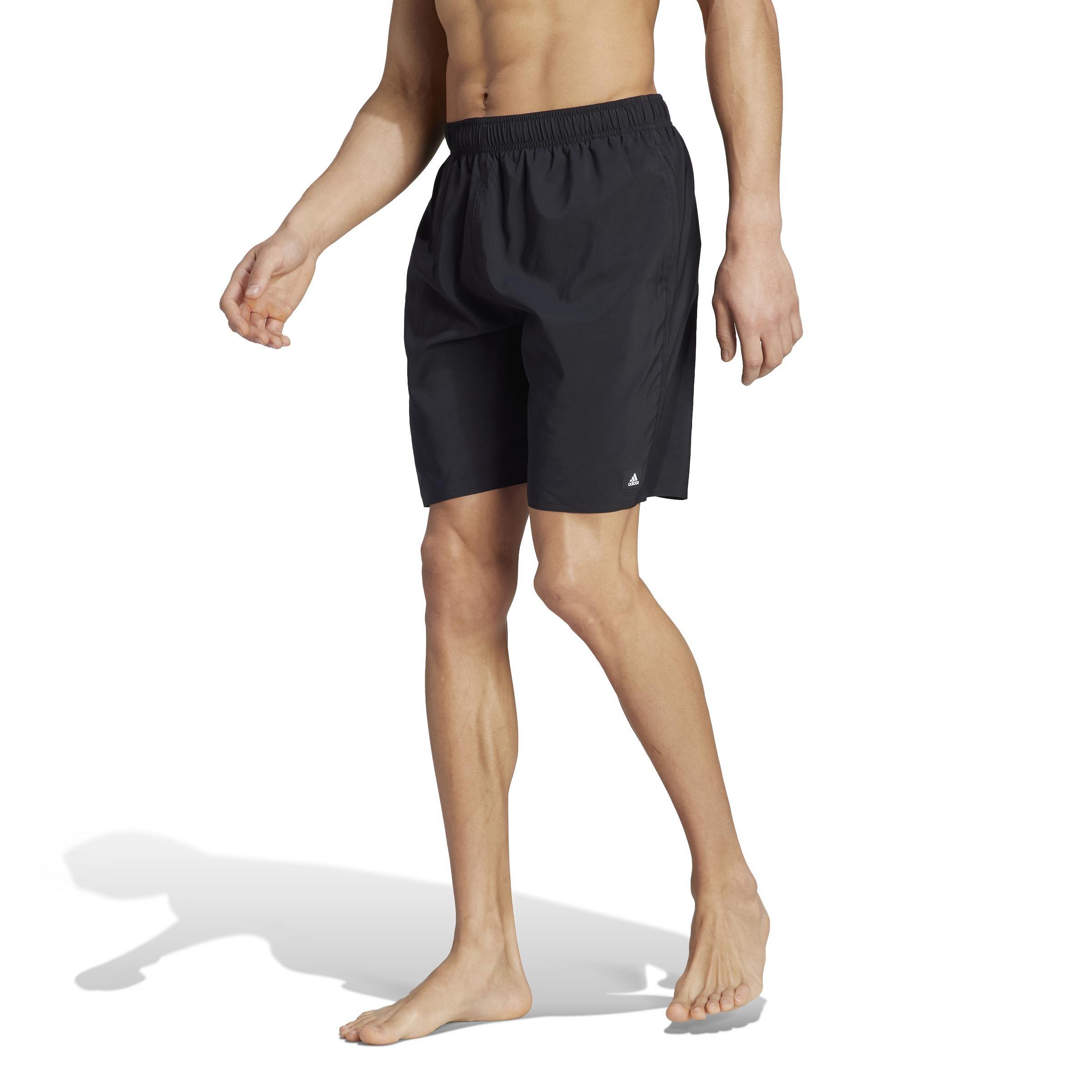 Solid Clx Classic-Length Swim Shorts, Black, A701_ONE, large image number 12