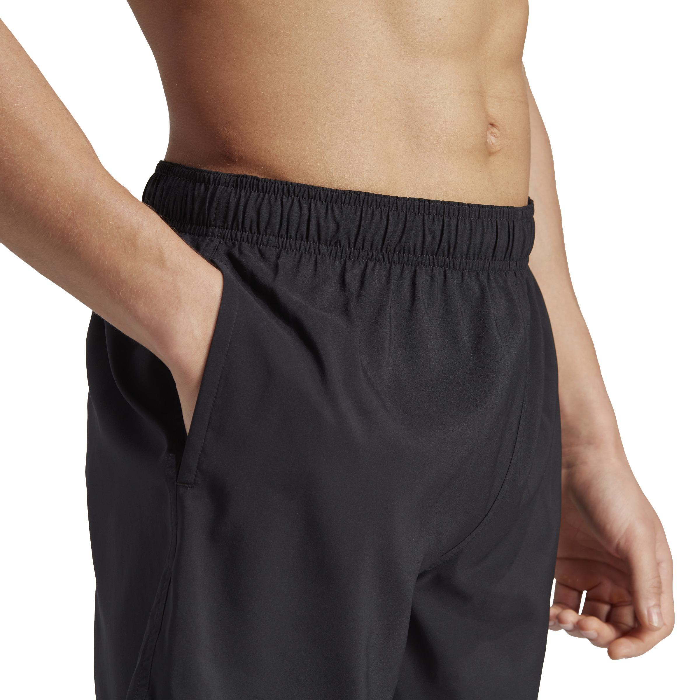 Solid Clx Short-Length Swim Shorts, Black, A701_ONE, large image number 1