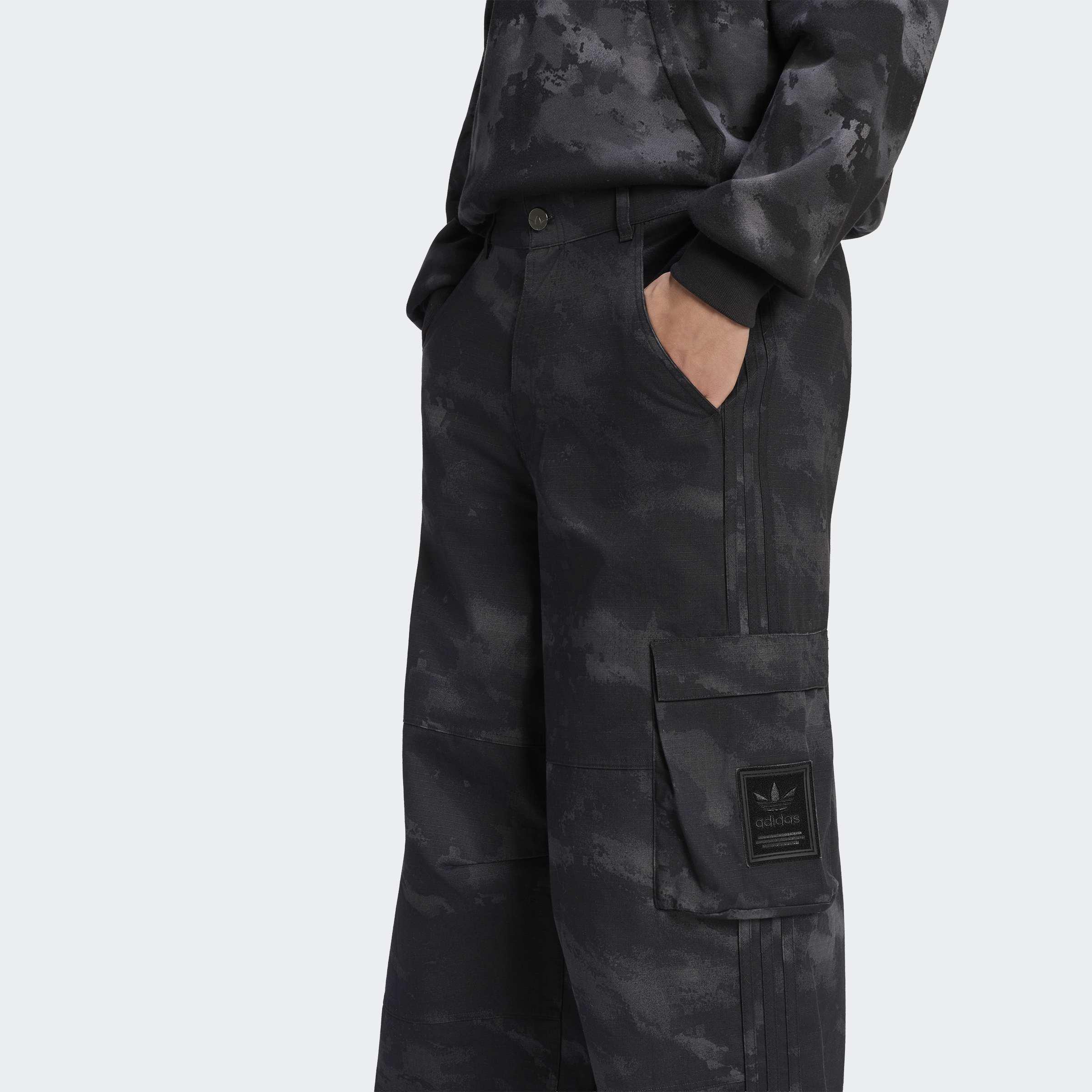 Camo Trousers, Black, A701_ONE, large image number 3