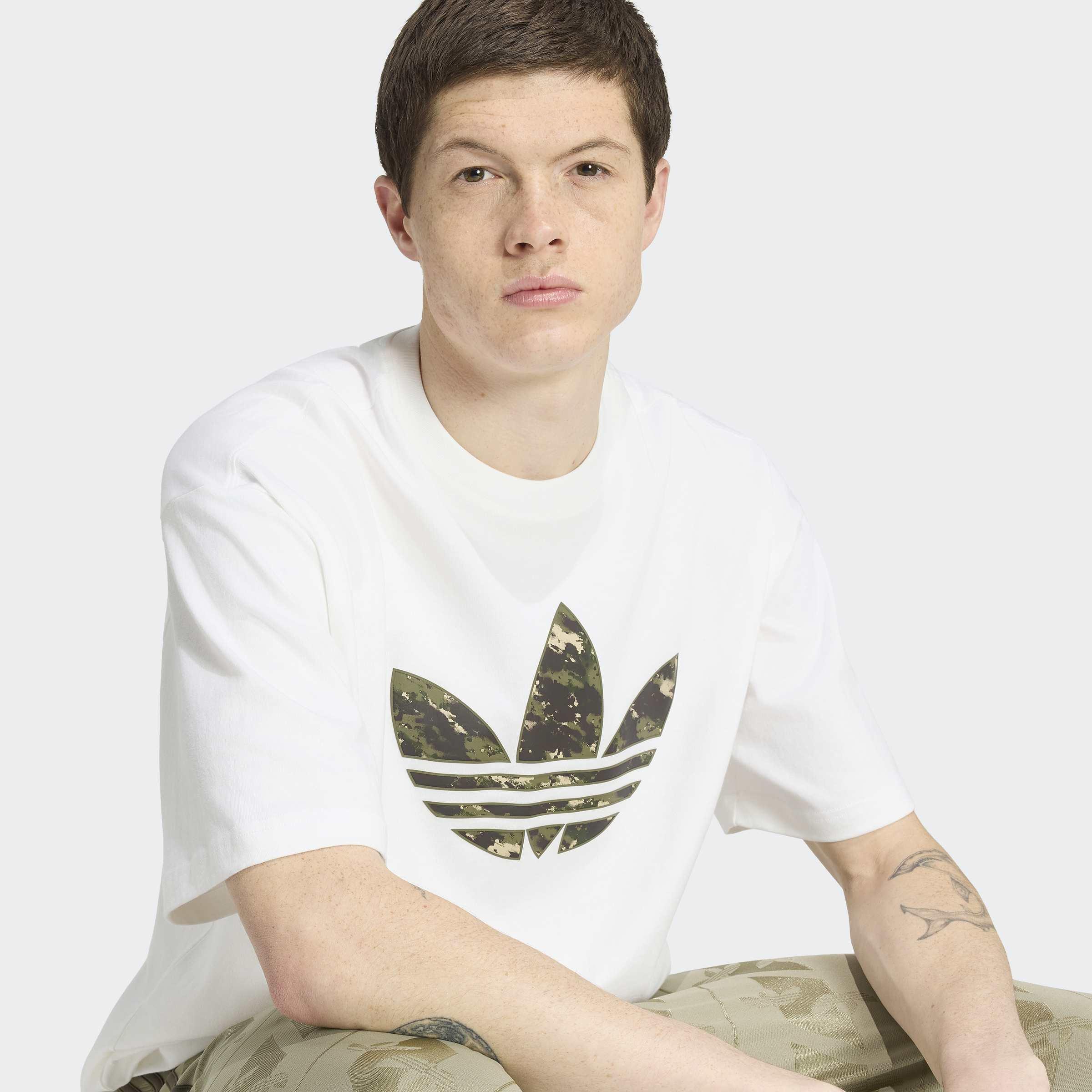 Camo T-Shirt 2 Infill Trefoil, White, A701_ONE, large image number 2