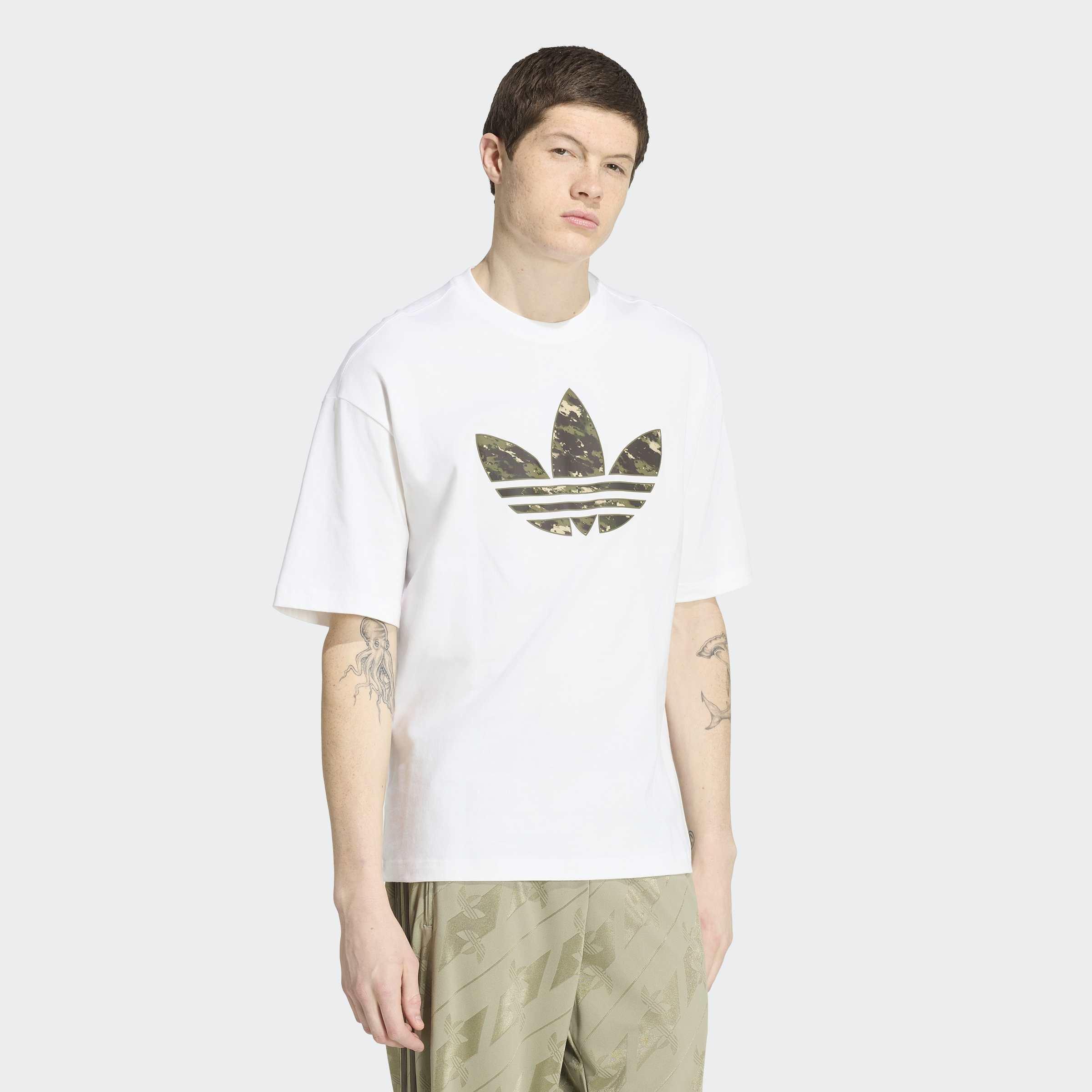 Camo T-Shirt 2 Infill Trefoil, White, A701_ONE, large image number 4