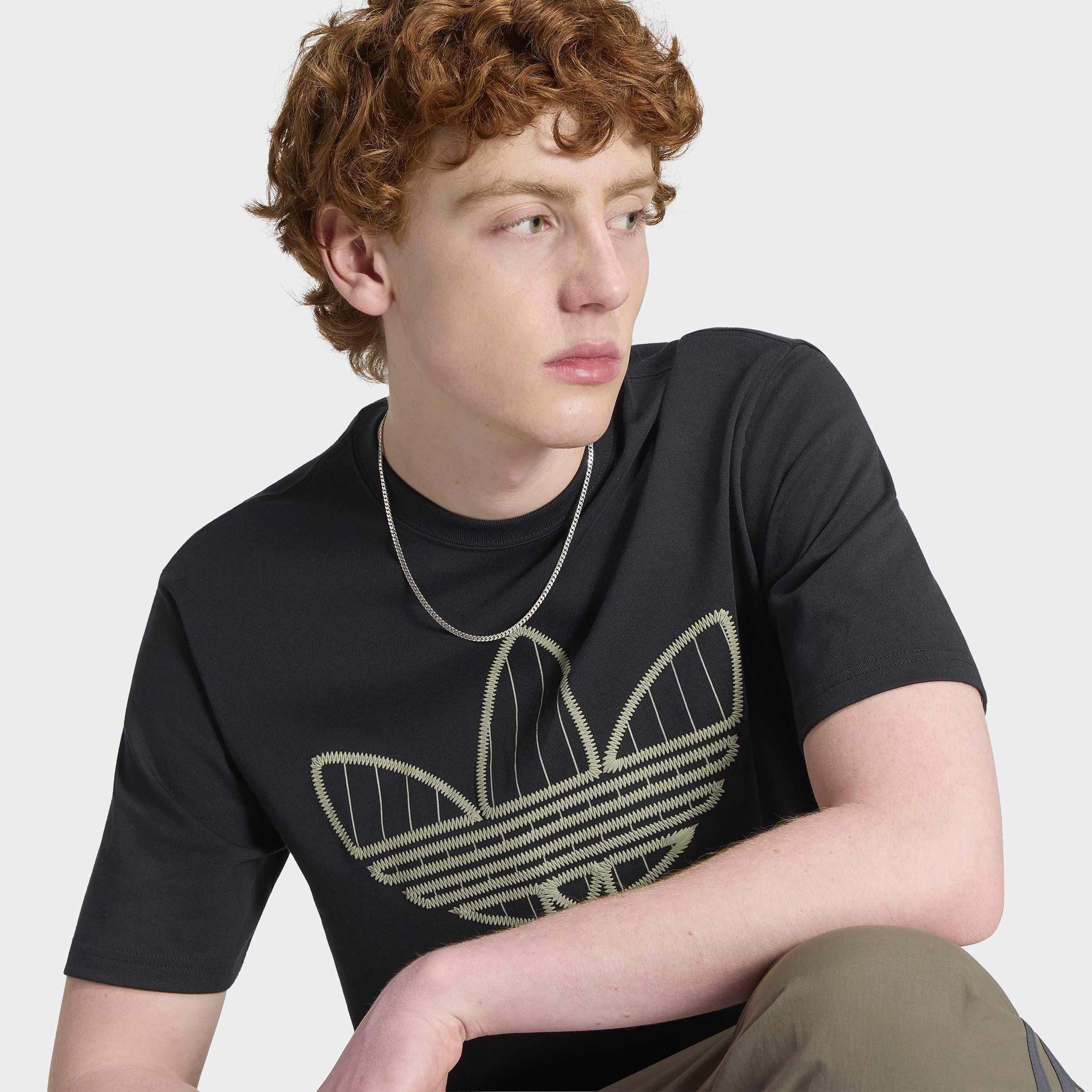 Trefoil Infill T-Shirt, Black, A701_ONE, large image number 3