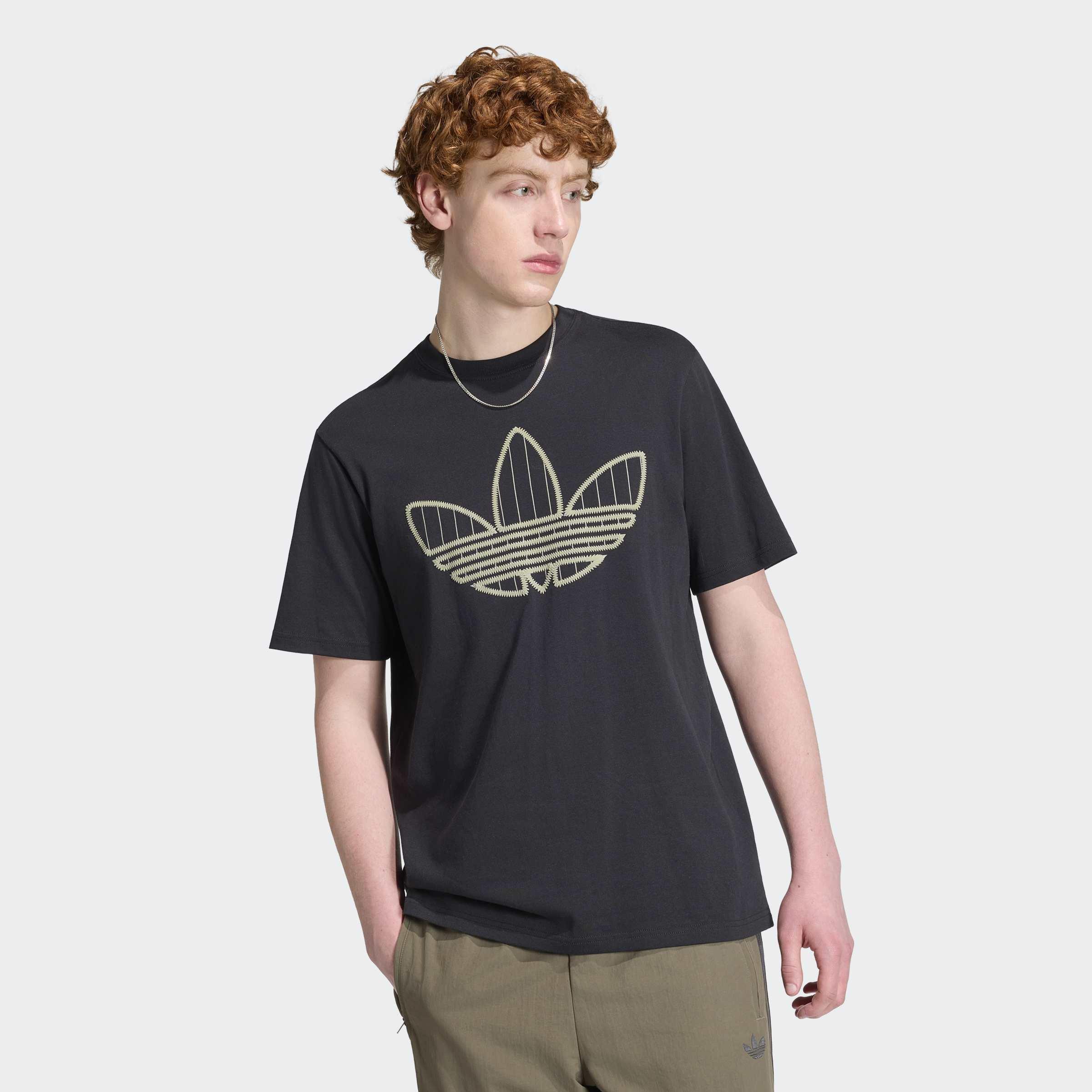 Trefoil Infill T-Shirt, Black, A701_ONE, large image number 4