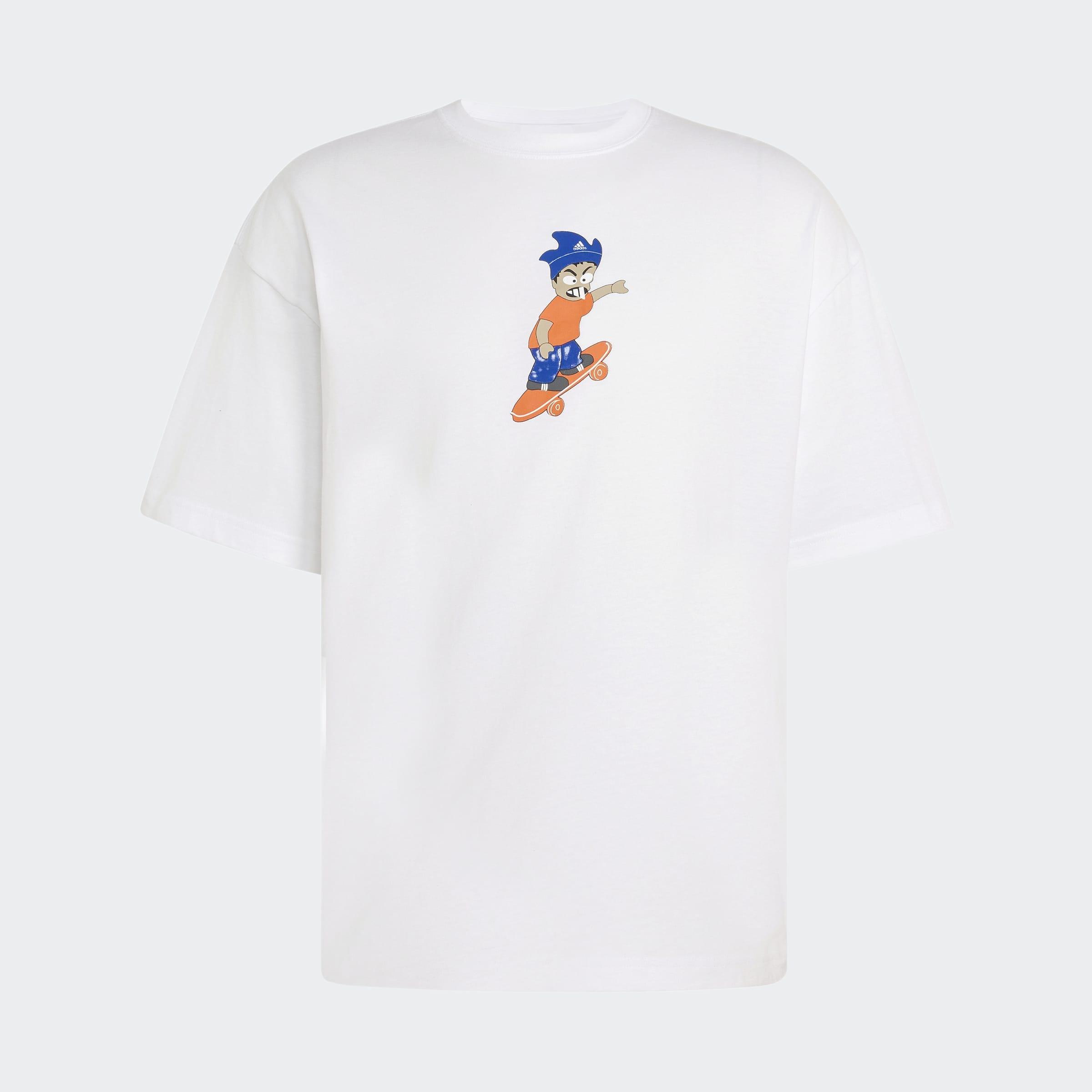 Lil Mean Skate T-Shirt, White, A701_ONE, large image number 0
