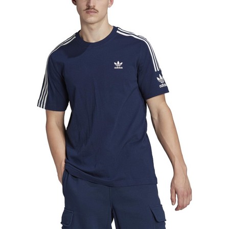 Men Adicolor Classics Trefoil T-Shirt, Navy, A701_ONE, large image number 4