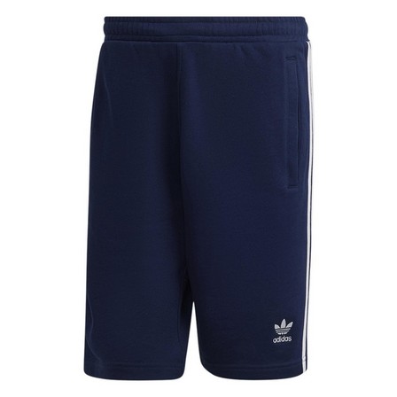 Man Adicolor Classics 3-Stripes Sweat Shorts, Blue, A701_ONE, large image number 3