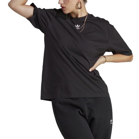 Women Adicolor Essentials T-Shirt, Black, A701_ONE, large image number 1