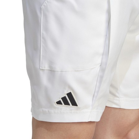Men Aeroready Pro Tennis Shorts, White, A701_ONE, large image number 3