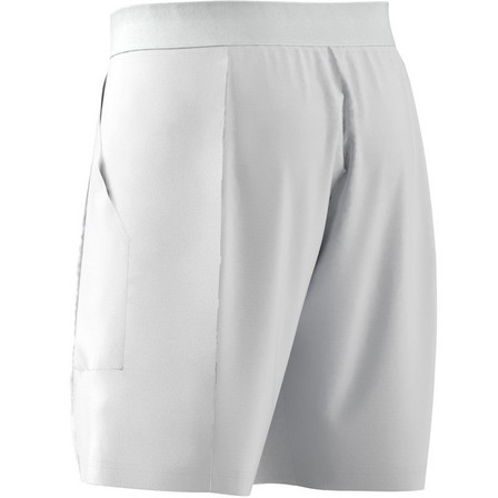 Men Aeroready Pro Tennis Shorts, White, A701_ONE, large image number 6