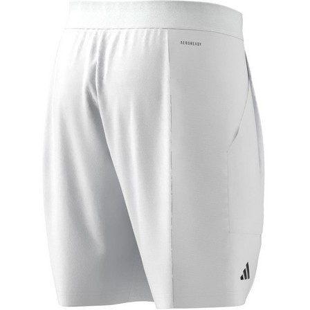 Men Aeroready Pro Tennis Shorts, White, A701_ONE, large image number 7