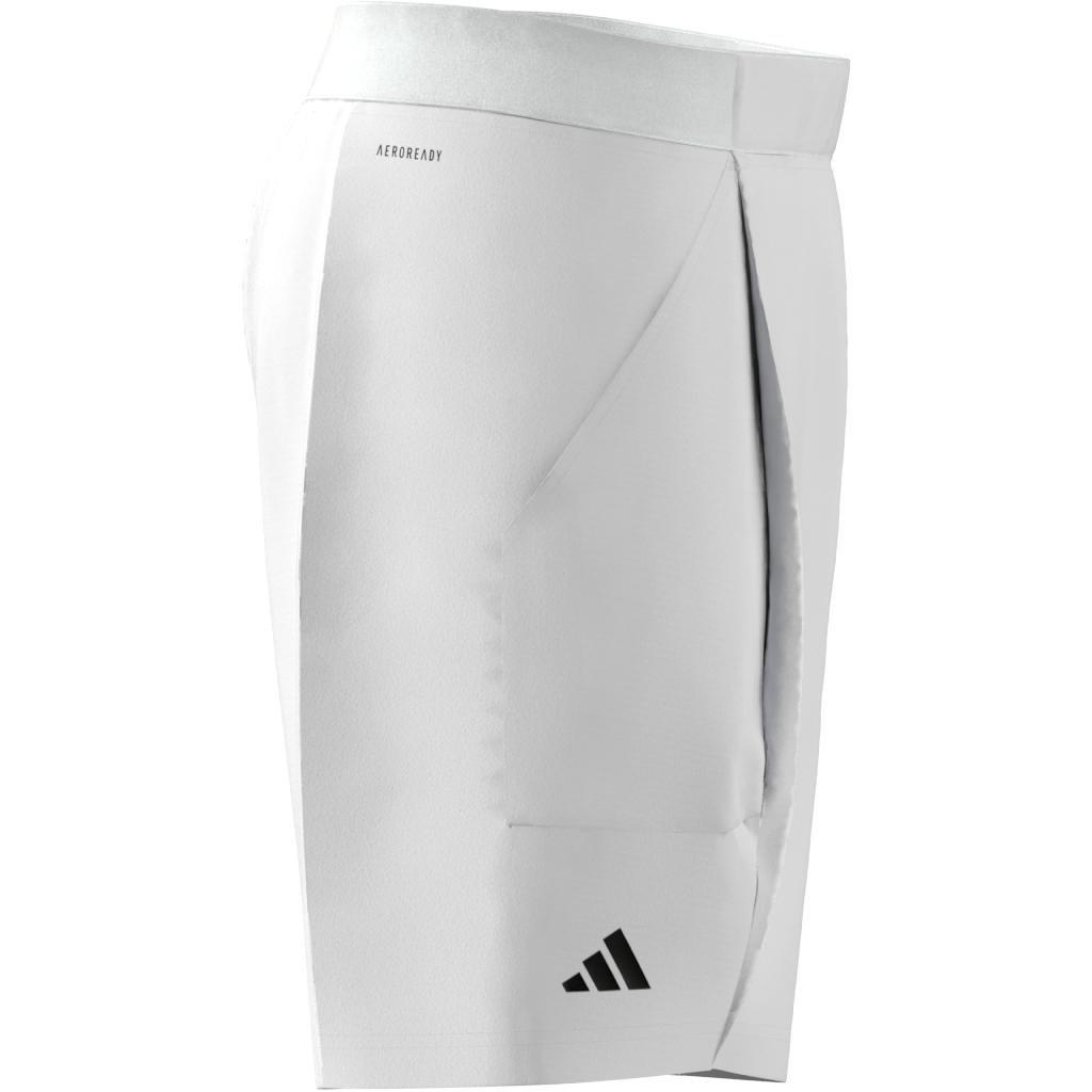 Men Aeroready Pro Tennis Shorts, White, A701_ONE, large image number 13