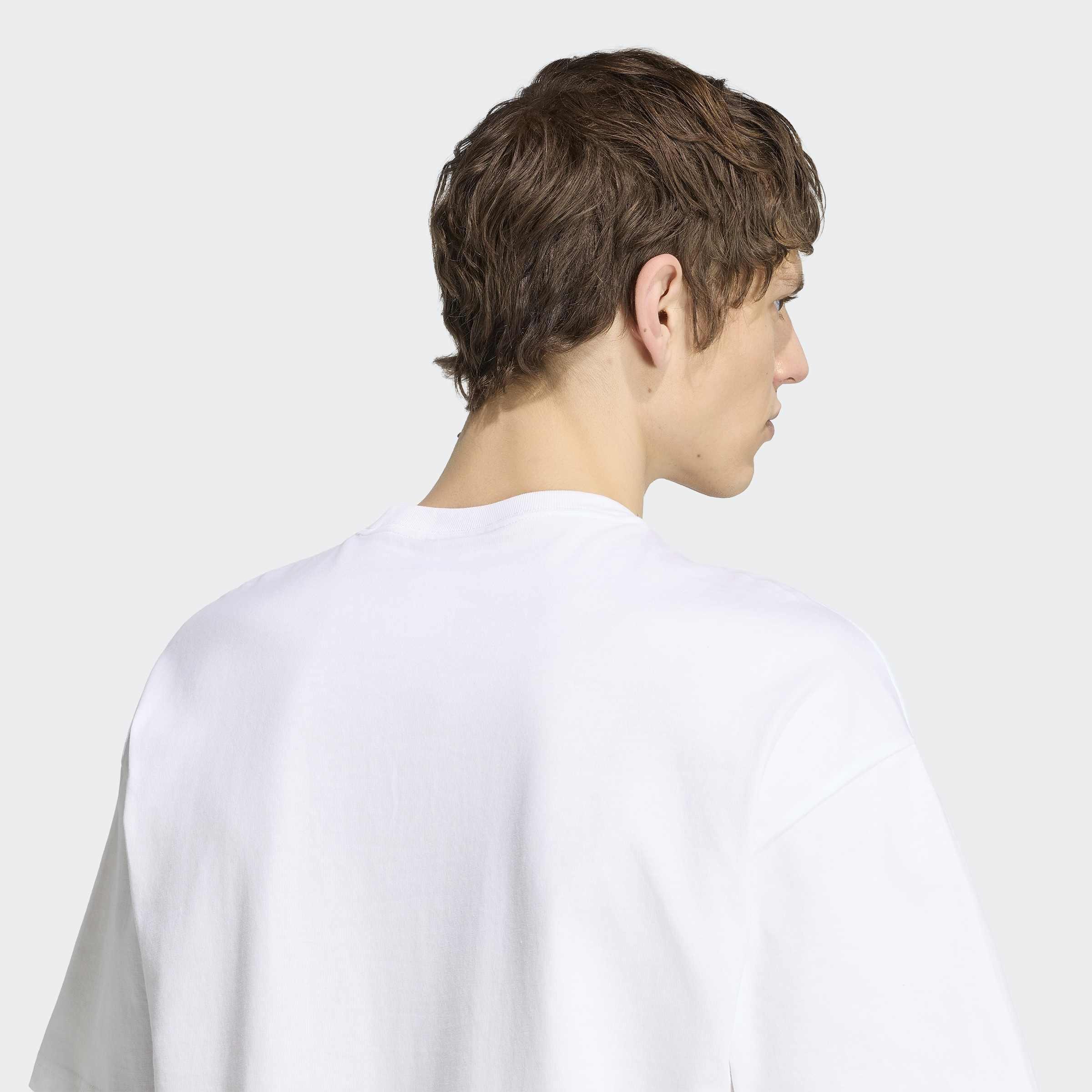 Trefoil Essentials Loose T-Shirt, White, A701_ONE, large image number 2
