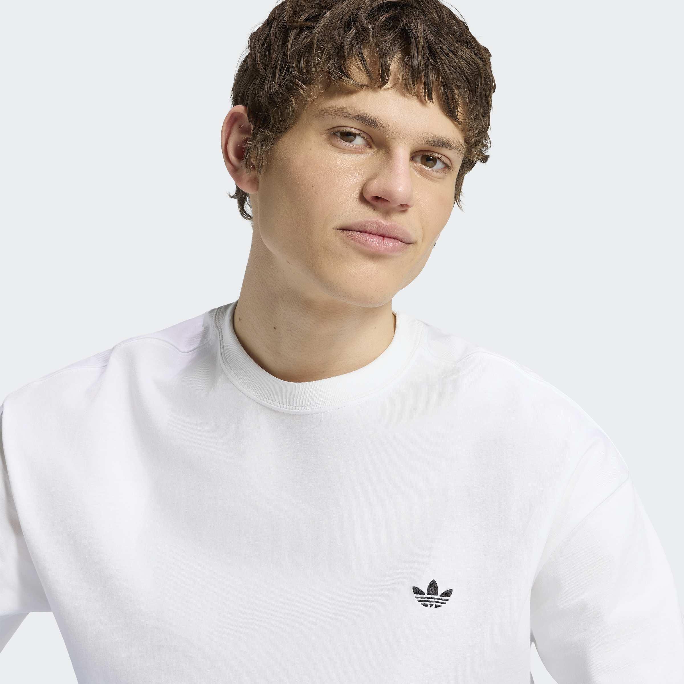 Trefoil Essentials Loose T-Shirt, White, A701_ONE, large image number 3