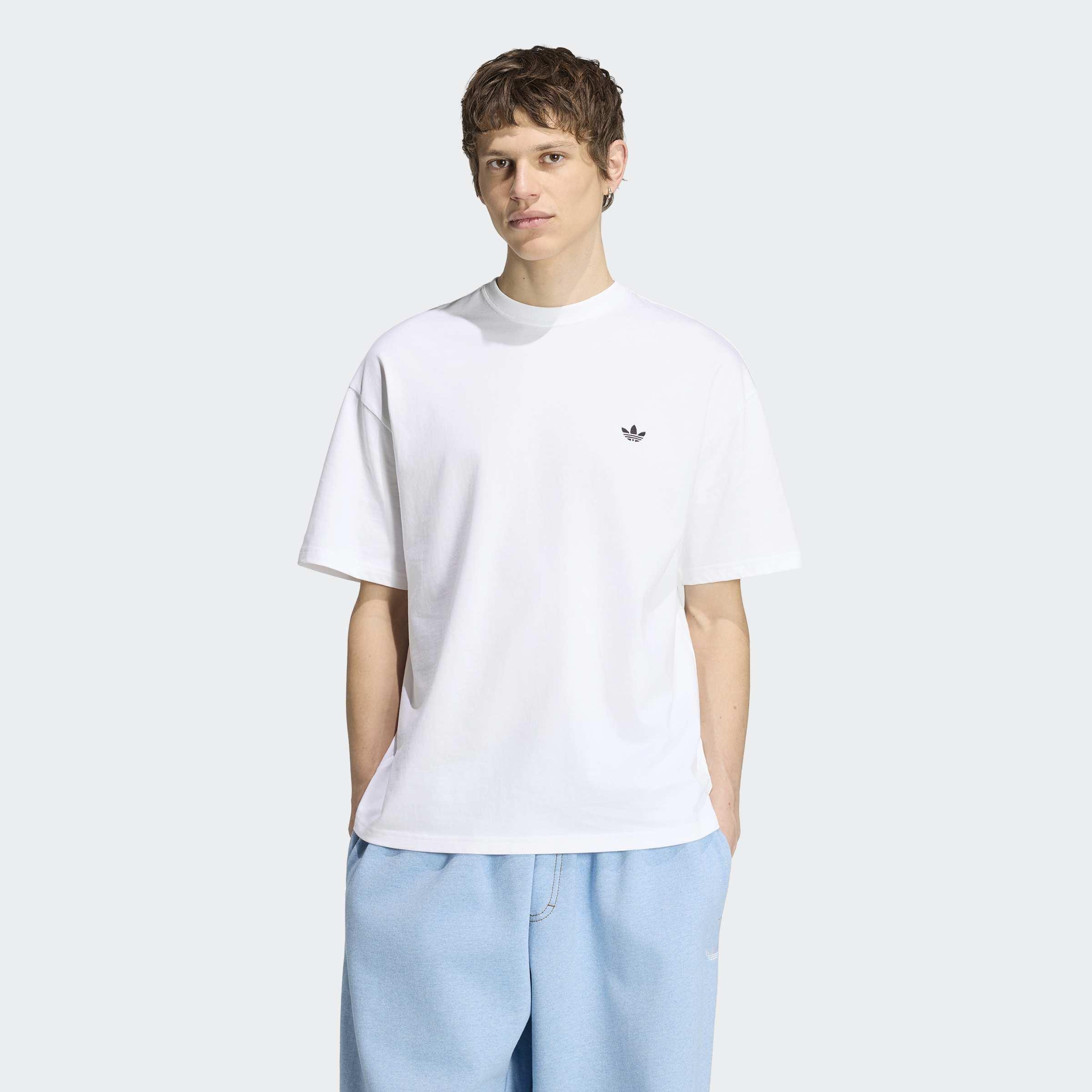 Trefoil Essentials Loose T-Shirt, White, A701_ONE, large image number 4