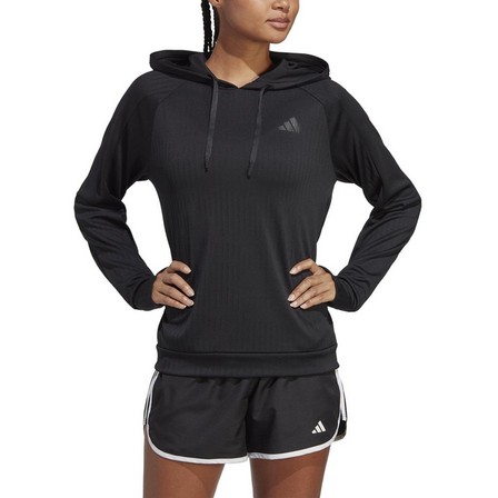 Women Made To Be Remade Running Hoodie, Black, A701_ONE, large image number 2