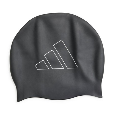 Unisex Adidas Logo Swim Cap, Black, A701_ONE, large image number 1