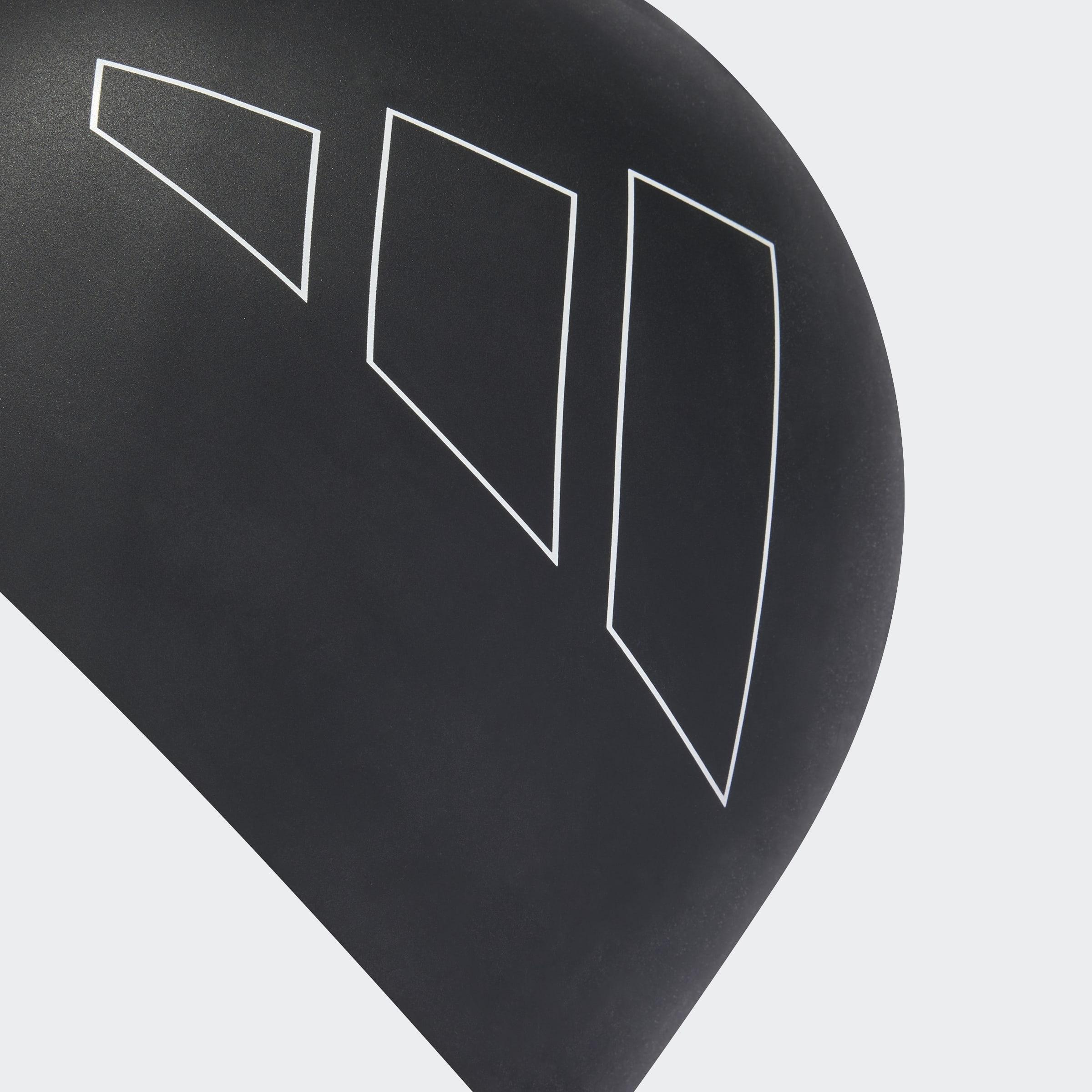 Unisex Logo Swim Cap, Black, A701_ONE, large image number 3