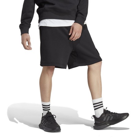 Men Lounge Fleece Shorts, Black, A701_ONE, large image number 1
