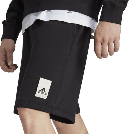 Men Lounge Fleece Shorts, Black, A701_ONE, large image number 3
