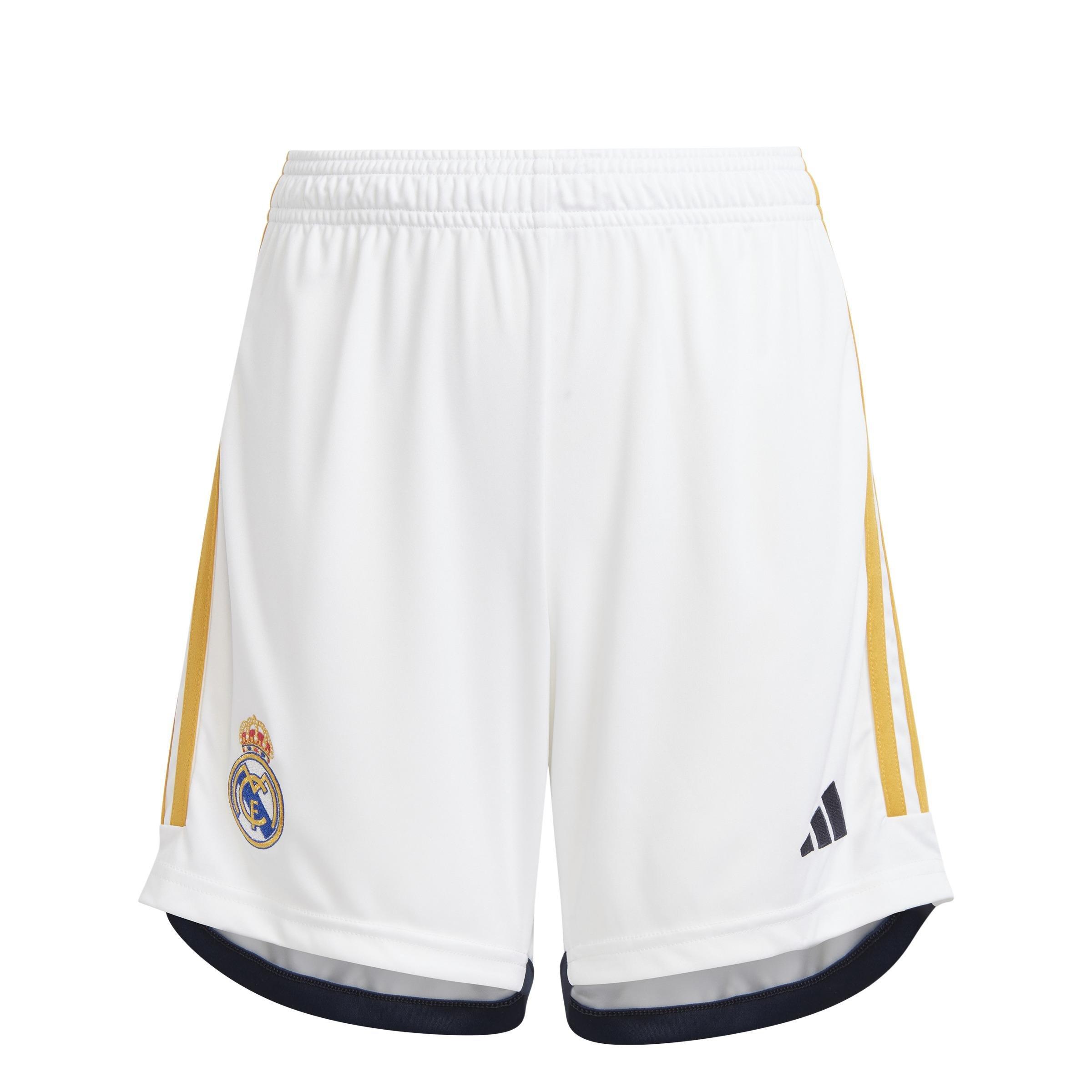 adidas - Kids Boys Real Madrid 23/24 Home Shorts, White