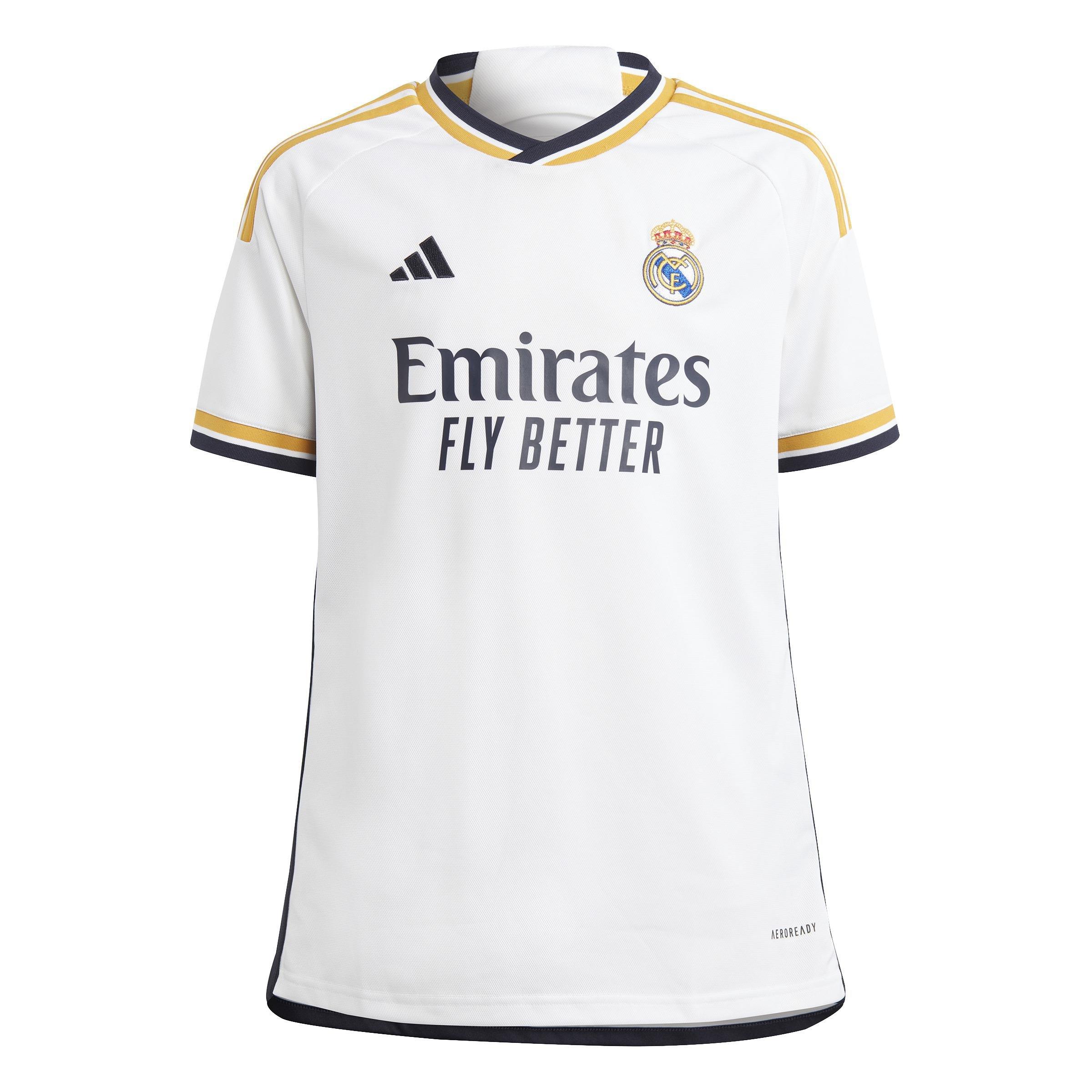 adidas - Kids Boys Real Madrid 23/24 Home Jersey, White
