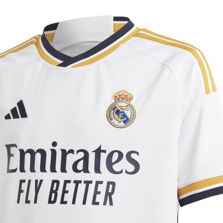 Kids Boys Real Madrid 23/24 Home Jersey, White, A701_ONE, large image number 3
