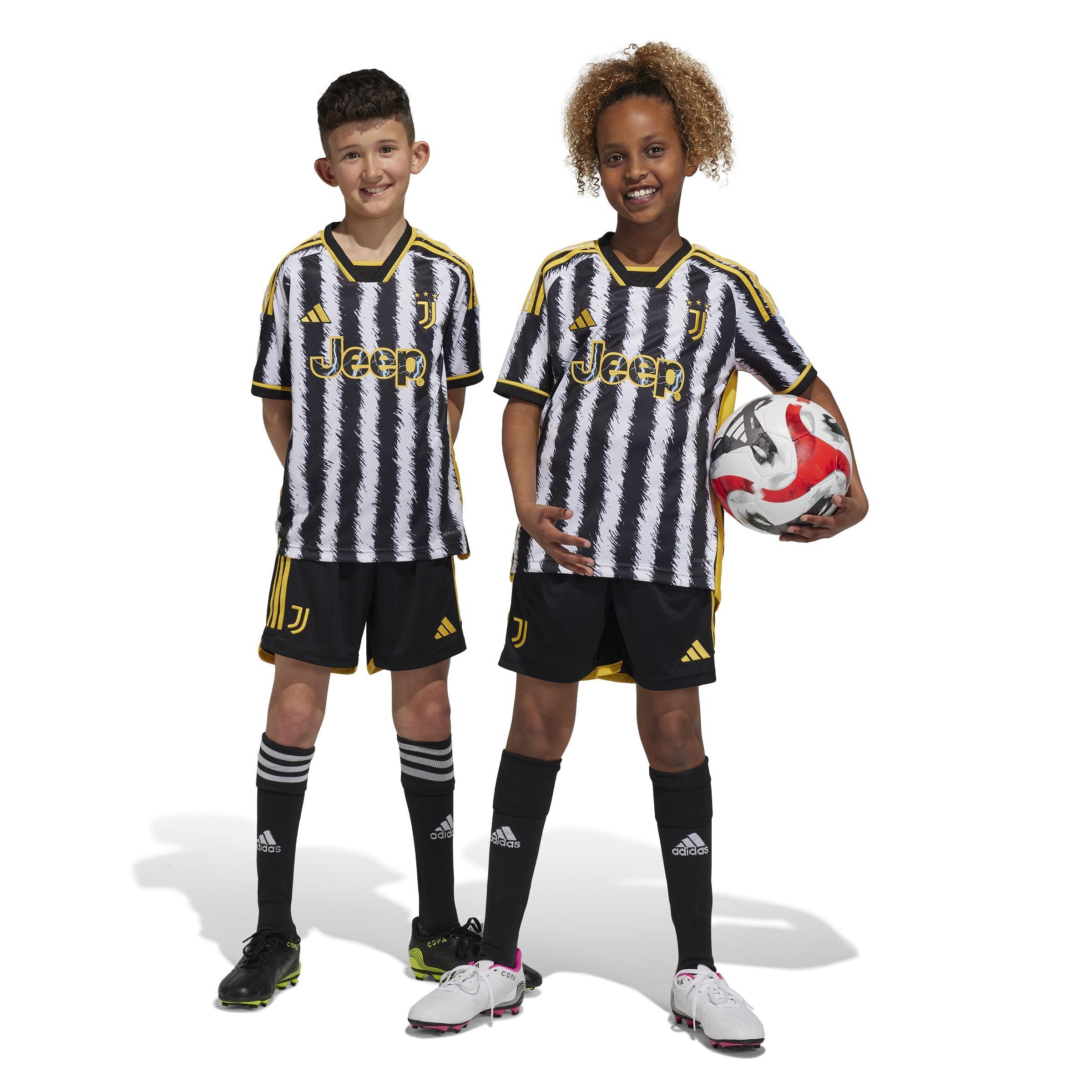 Unisex Kids Juventus 23/24 Home Shorts, Black, A701_ONE, large image number 0