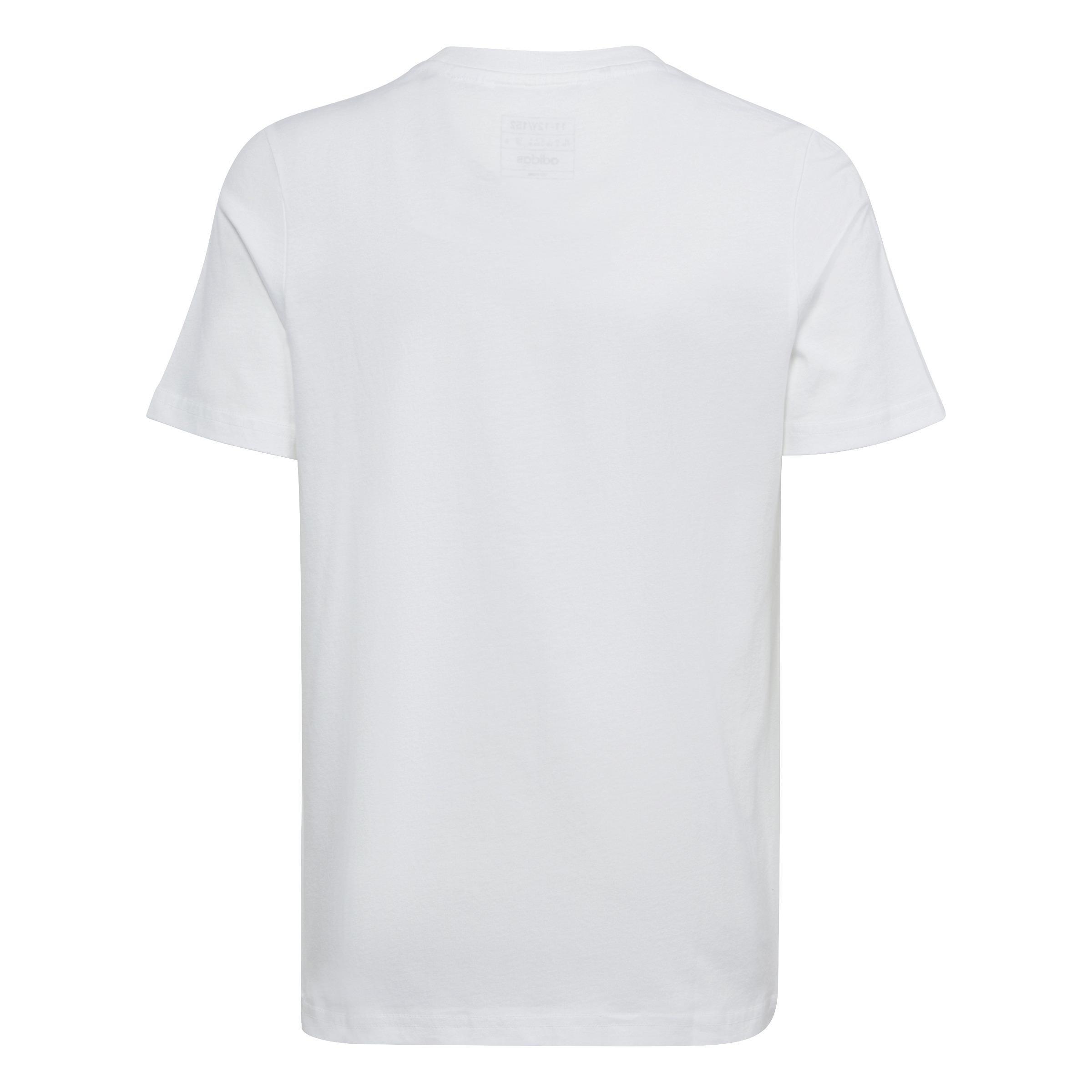Kids Unisex Essentials Big Logo Cotton T-Shirt, White, A701_ONE, large image number 4