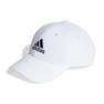 Unisex Cotton Twill Baseball Cap, White, A701_ONE, thumbnail image number 0