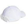 Unisex Cotton Twill Baseball Cap, White, A701_ONE, thumbnail image number 1