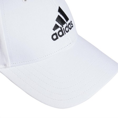 Unisex Cotton Twill Baseball Cap, White, A701_ONE, large image number 2