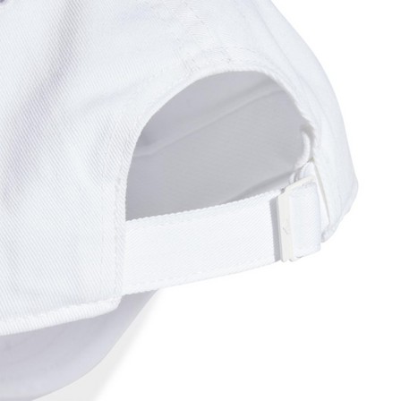 Unisex Cotton Twill Baseball Cap, White, A701_ONE, large image number 3