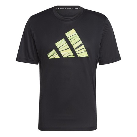 Men Hiit Graphic Slogan Training T-Shirt, Black, A701_ONE, large image number 2