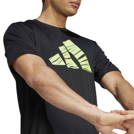 Men Hiit Graphic Slogan Training T-Shirt, Black, A701_ONE, large image number 4