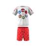 Unisex Kids Adidas X Marvel Spider-Man Tee And Shorts Set, White, A701_ONE, thumbnail image number 11