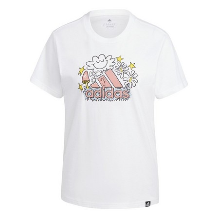 Women Doodle Graphic T-Shirt, White, A701_ONE, large image number 3