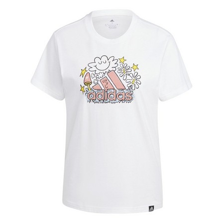 Women Doodle Graphic T-Shirt, White, A701_ONE, large image number 4