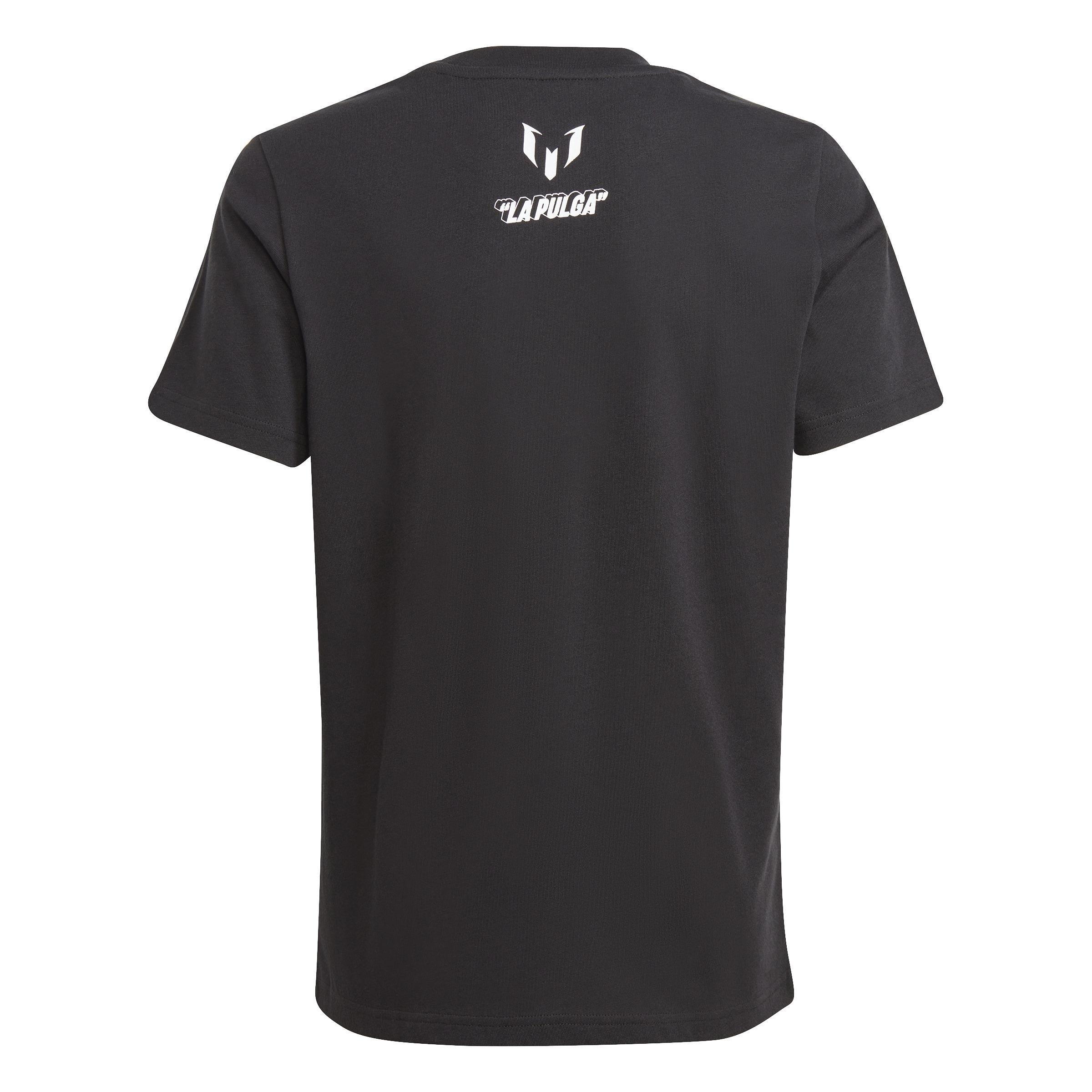 Kids Boys Messi Football Graphic T-Shirt, Black, A701_ONE, large image number 3
